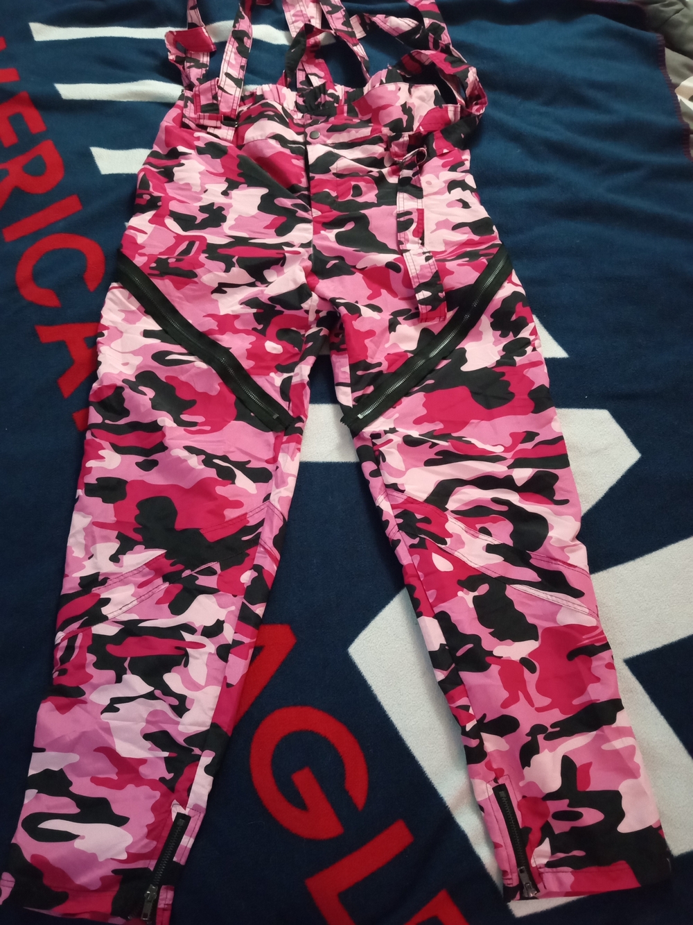 balera Pink Camouflage Dance Pants With Straps